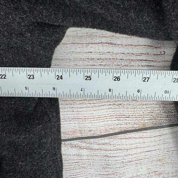 Vintage Polo Jeans Co Ralph Lauren Wool Blend Overcoat Jacket Mens M Black Gray - Picture 11 of 15